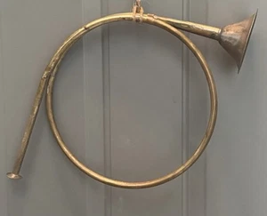 Large Brass Bugle Decorative Made In India - Picture 1 of 14