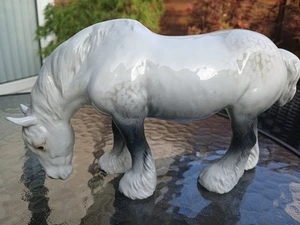 Beswick Dappled Grey Grazing Shire Excellent - Picture 1 of 15