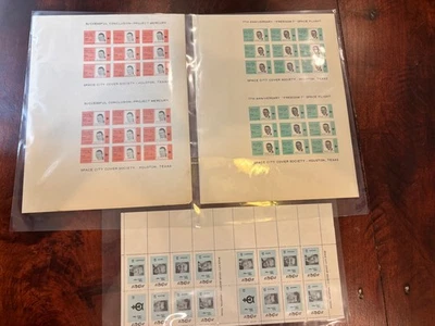 MERCURY  9 Sheets SCCS NLP Space City Cover Society NASA Local Post !! - Image 1 of 3