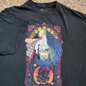 Camiseta Howl's Moving Castle Hombre Talla XXL 2004 Negra Manga Corta Vintage - Imagen 1 de 7
