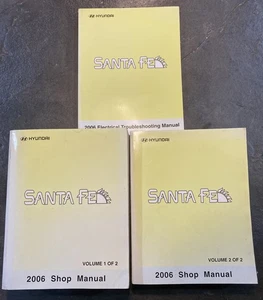 2006 Hyundai Santa Fe Service Repair Shop Workshop Manual 3 Vol Set Genuine OEM - Foto 1 di 6