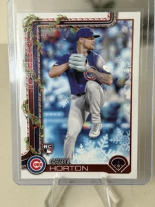 Tarjeta de béisbol de vacaciones Cade Horton Rookie RC 2025 Topps #H140 Chicago Cubs ⭐️ - Imagen 1 de 2