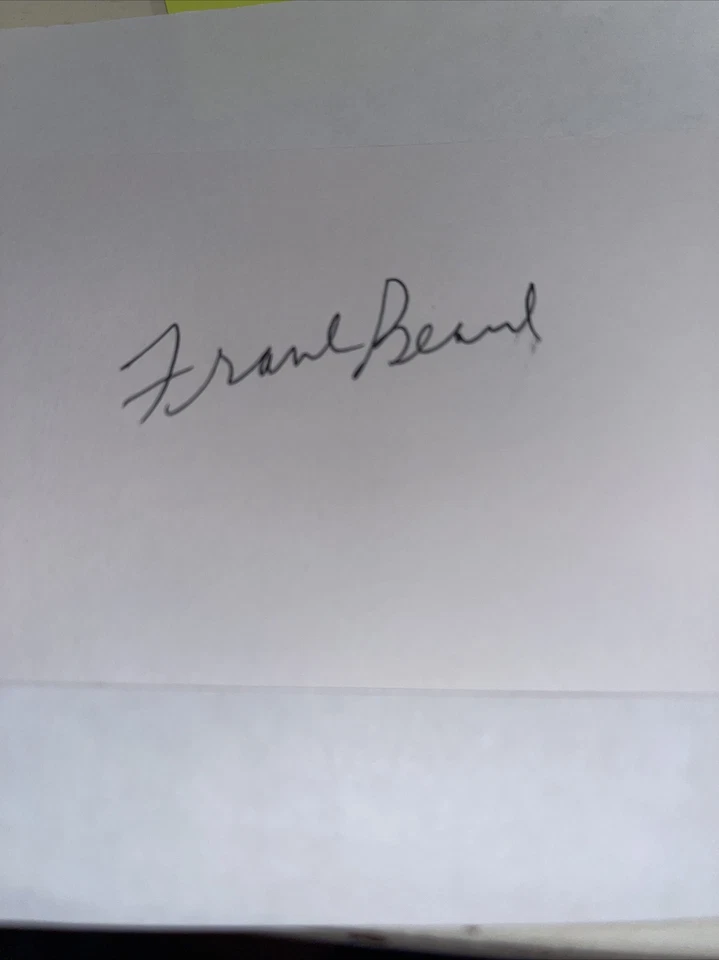 Frank Beard  Signed 3x5 index Card - Image 1 of 1