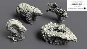 Elemental Beasts Kickstarter Noblewolf Miniaturen Modelle D&D - Bild 1 von 2