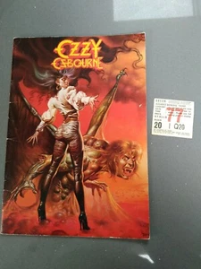 Ozzy Osbourne ticket programme Hammersmith Odeon 21/02/86 Ultimate Sin tour - Picture 1 of 3