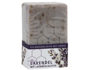 100g Lavendel Honigseife mit Lavendelblüten Pflanzliche Natur Stück Seife Honig - Bild 1 von 1
