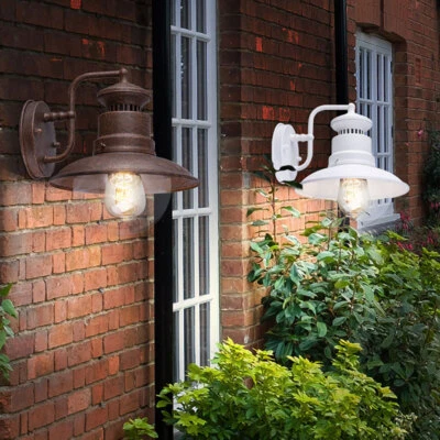 Außenwandlampe Laterne Haustürlampe Vintage Edelstahl Gartenlampe LED H 27 cm - Bild 1 von 2
