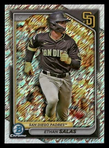 2024 Bowman Chrome ETHAN SALAS SHIMMER REFRACTOR #BCP-201 - Picture 1 of 2
