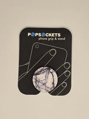 Pop Sockets PopGrip Slide Apple iPhone White Marble Stocking Stuffers Christmas - Image 1 of 3