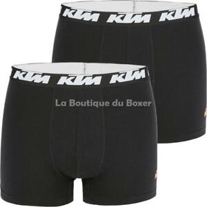 KTM Lot de 2 Boxers Homme Coton BCX2BASS1 Noir Noir