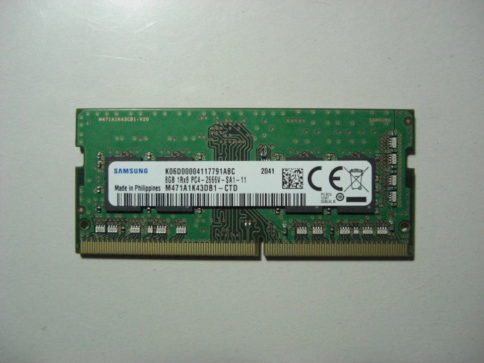 MODULO RAM MEMORIA SAMSUNG DDR4 8GB 1Rx8 PC4 2666V-SA1-11 2041 SPED.GRATIS - Immagine 1 di 1