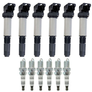 6pcs Ignition Coils + 6pcs Spark Plugs for BMW 2.5L 3.0L 3.2L UF515 12131712219
