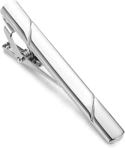 Erioctry Mens Stainless Steel Tie Clips Minimalist Necktie Tie Bar Clasp Clip Cl - Picture 1 of 12