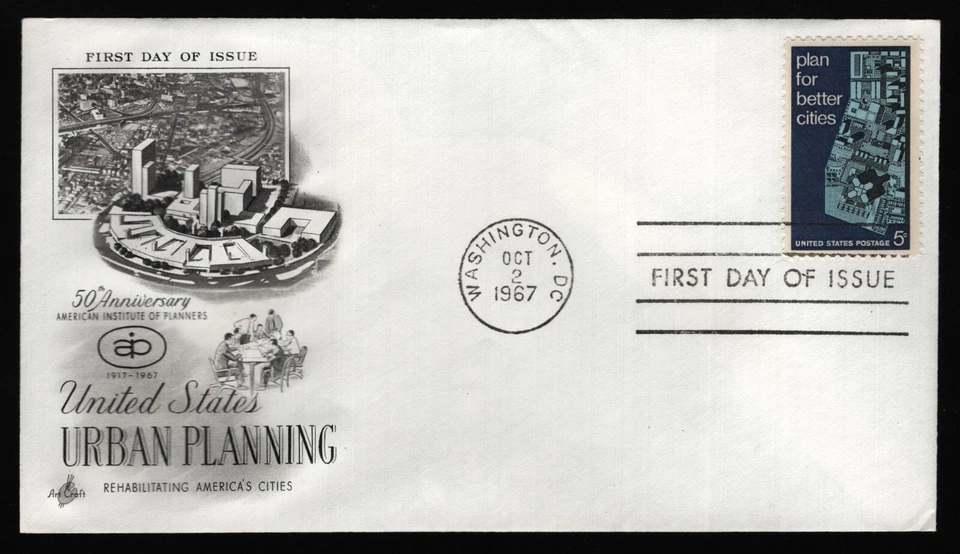 #1333 5c Plan for Better Cities, Art Craft-Addressed FDC **ANY 5=FREE SHIPPING** - Image 1 of 1