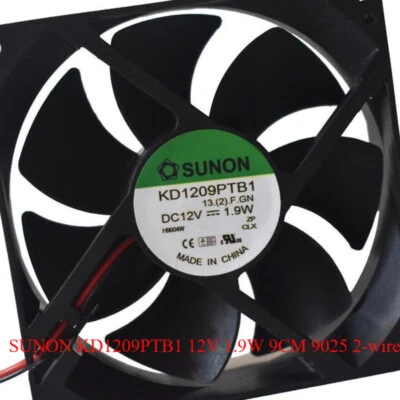 1pc SUNON KD1209PTB1 12V 1.9W 9CM 9025 2-wire Chassis Cooling Fan NEW - Image 1 of 4