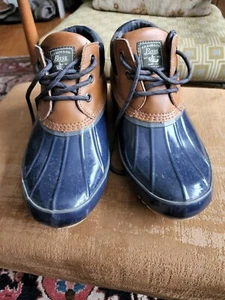 Bass Waterproof Mud Duck Boots Shoes Blue & Brown Women’s Size 8M - Picture 1 of 6