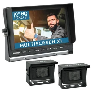 10" Professional HD XL Truck Kit HD Resolution Rear View System with 2 Cameras Kit 120° IP69K - Picture 1 of 8
