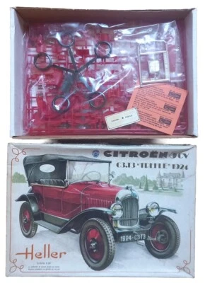 CITROEN 5cv C3.T3 "TREFLE" 1924 HELLER 1/24 open box sealed parts 702 NUOVO - Immagine 1 di 4