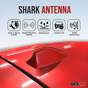 Car Shark Fin Antenna Roof Radio AM/FM Red Fits Jaguar