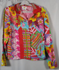 Sandy Starkman  Blazer Medium Art to Wear Colorful Beaded Sequins Jacket Lined
