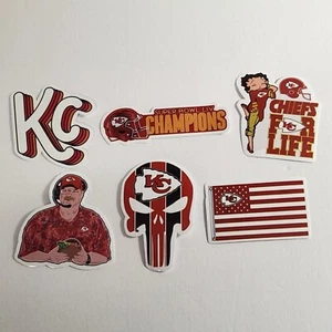 KC Chiefs NFL Football Patrick Mahomes Travis Kelce Decal 6 PACK Free Shipping - Bild 1 von 1
