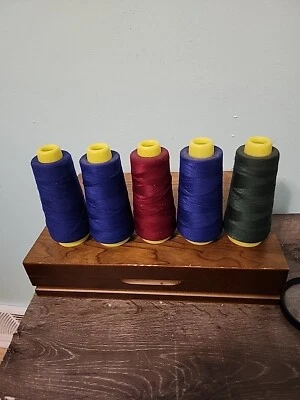 Threads USA Poly-Oncore 5 Cone Lot  Sewing Different Colors - Image 1 of 4