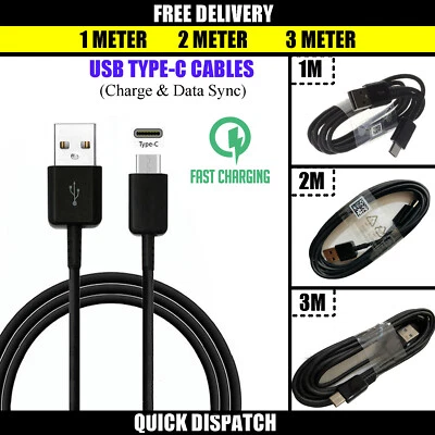 Universal USB Charger Cable 1M 2M 3M Fast Type C Connector For All Mobile Phones - Image 1 of 4