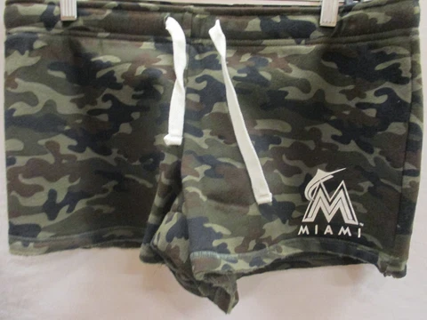 Miami Marlins Women M Camo Shorts With Front Strings G-III MLB Cover
