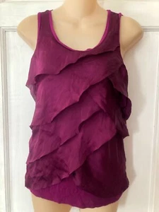 ANN TAYLOR PETITES Women's Beautiful Ruffled Layered STRETCH Slvls Top ~ Sz PS - Picture 1 of 1
