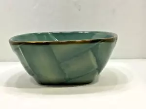 Studio Nova Basket Weave Large Jade Square Cereal Soup Bowl JA021 - Picture 1 of 2