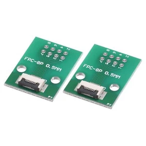 FPC FFC PCB Convertisseur Carte 8P 0.5mm 1.0mm, à DIP 2.54mm pour LCD Set 2 - Photo 1/6