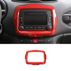 Bisel de cubierta de pantalla de navegación GPS para consola central roja para Jeep Renegade 2015-2016 - Imagen 1 de 10