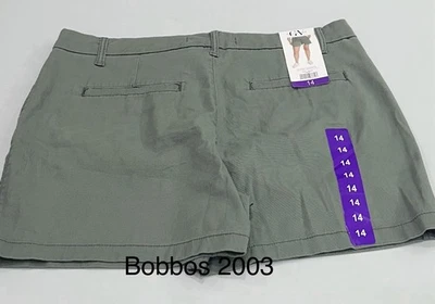 Shorts chino feminino Gloria Vanderbilt, verde, tamanho 14 - Imagem 1 de 4