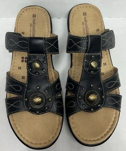 NEW Naturalizer Sandal Slides Womens Size 9.5M Black Journie N5 Comfort Casual - Picture 1 of 10