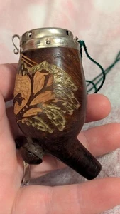 M&T 3190 MADE IN GERMANY WOOD CARVED MOTIF SMOKING PIPE BOWL GROUSE ROOSTER BIRD - Picture 1 of 7
