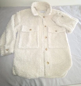 English Factory Oversize Faux Shearling Jacket Size S-M - Picture 1 of 11