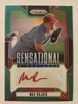 2025 Panini Prizm Max Rajcic Green Prizm Auto - (Rare Red Ink Autograph) - Image 1 of 4