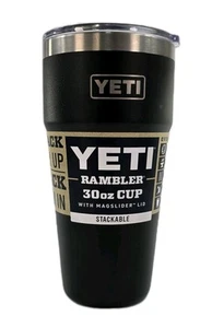 Yeti Rambler 30oz/887ml Stainless Steel Vacuum Insulated Tumbler Black New - Picture 1 of 7
