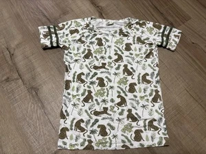 Kate Quinn Short Sleeve T Shirt Top Leopard Jungle Bamboo Size 7 Years - Picture 1 of 3