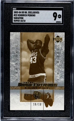 Kendrick Perkins Super Variation #10/10 SGC 9 2003 Upper Deck Rookie Exclusives Foto 1 de 2