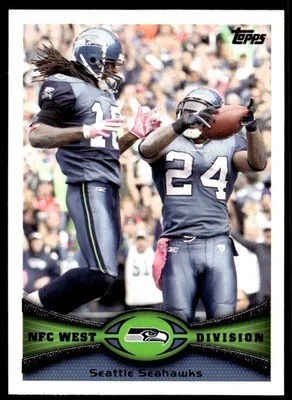 2012 Topps Seattle Seahawks: Marshawn Lynch / Sidney Rice #161 Seattle Seahawks - Image 1 of 2
