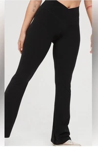 OFFLINE Aerie Real Me High Waisted Crossover Flare Legging Size S Black (2 Pair) - Picture 1 of 12
