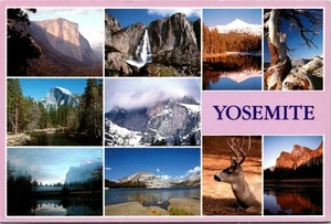 YOSEMITE NATIONAL PARK California CA multi view 4x6 Postcard - Imagen 1 de 2