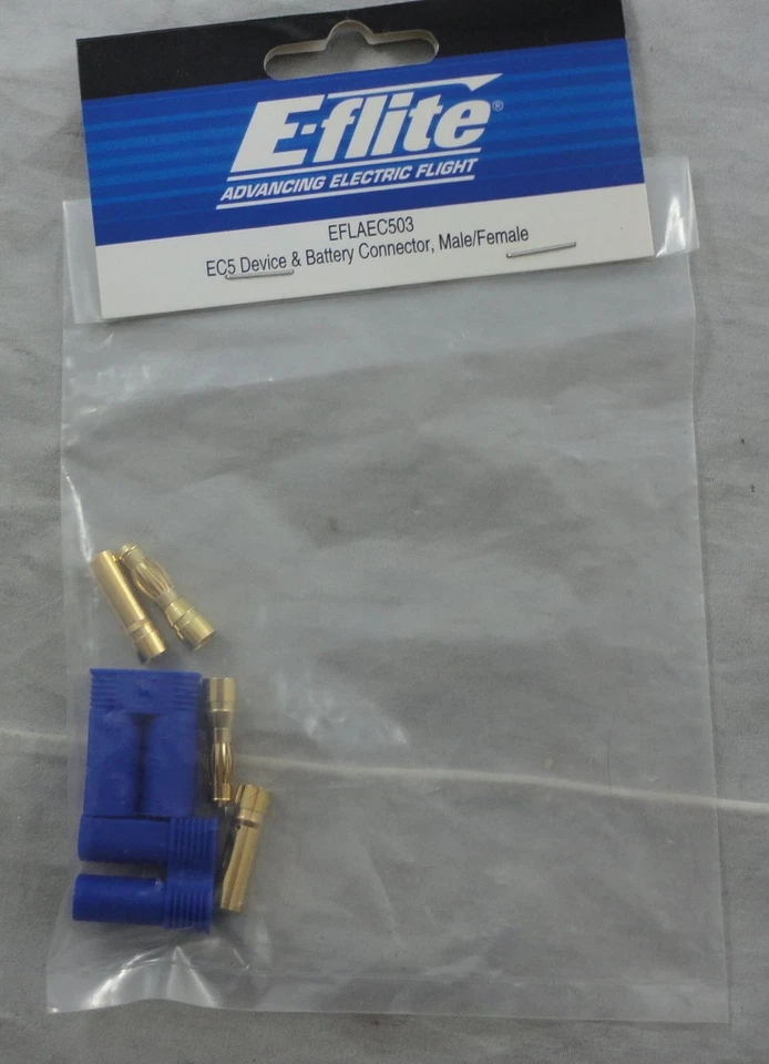 E-Flite EC5 Male/Female Connector Set EFLAEC503 - Image 1 of 1