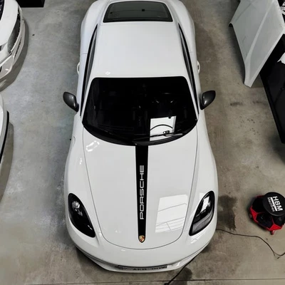 Calcomanía gráfica personalizada para capó a rayas Porsche Cayman 2015-2025 718 981 982 Foto 1 de 4