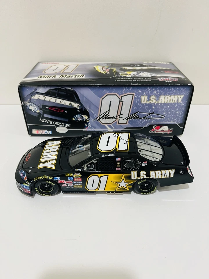 Mark Martin #01 Army 2007 SS Motorsports Authentic C017821ARMM NASCAR 1:24 Scale - Image 1 of 4