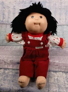 1989 VTG Coleco Cabbage Patch Kid Asian Girl Black Hair Brown Eyes CPK Clothes - Picture 1 of 23