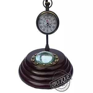 Christmas Antique / Clock Wooden Desk Top Retro Kitchen/Office/Living Pr - Picture 1 of 4