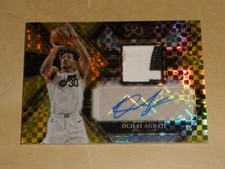 2022-23 Panini Select Gold Prizm RPA Autograph Auto Patch Ochai Agbaji 06/10 RC