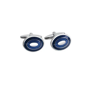 Gemelos Charles William Azul Forma Ovalada Calidad Superior Stock Reino Unido Hombres Damas - Imagen 1 de 7